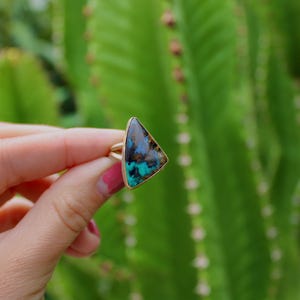 Size 6.5-Brass Gem Silica Ring