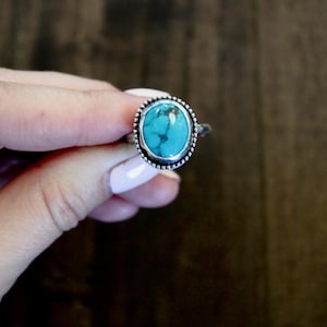 Size 8.5 -Sterling Silver Turquoise Ring