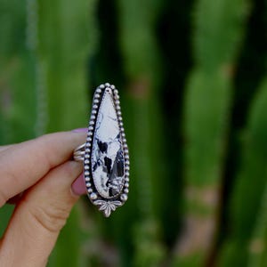 Size 7.5 - White Bison Sterling Silver Ring