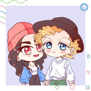 CHIBI PORTRAIT, Kawaii portrait, Custom Chibi Kawaii, Chibi art, Chibi illustration, Couple portrait, Kawaii, Valentine gift, Couple gift