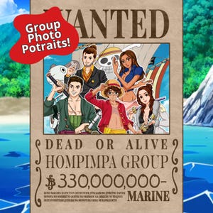 ANIME WANTED POSTER, Custom Pirate Anime,  opWanted Poster, One Pirate Anime, wanted Poster Custom, couple drawing, Easter day Gift