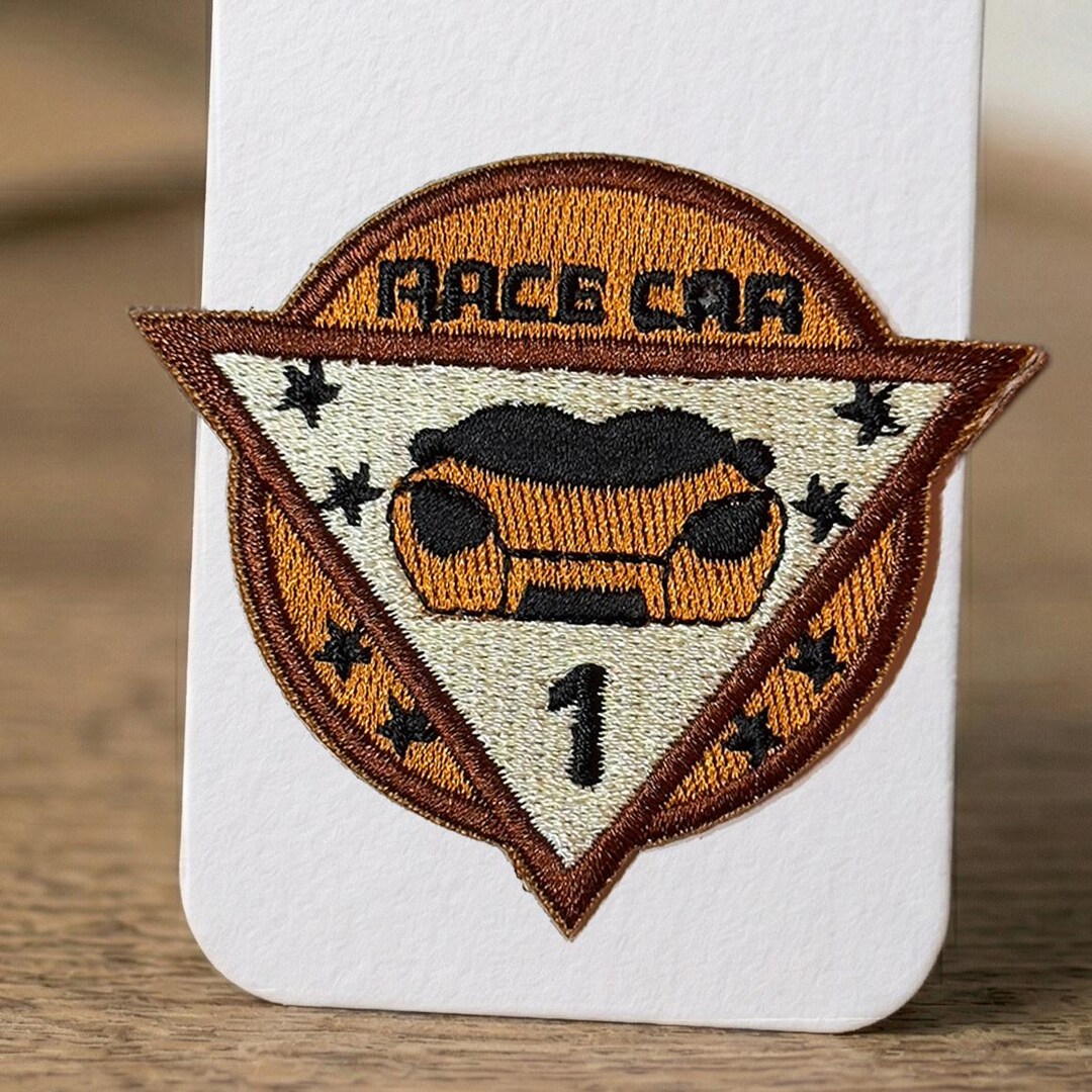 Embroidery Racing Patch Race Car Embroidered Patch Self-adhesive Sew on Vintage Retro Racing ...