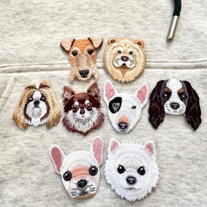 Naszywka z rasą psa – do prasowania, prezent dla miłośnika zwierząt i naprawa dziur na odzieży