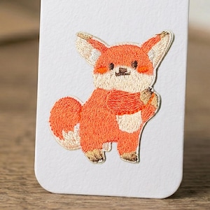 Fox Embroidered Patch Orange Fox Scarf Animal Badge Backpack Hat Forest Nature Lover Gift