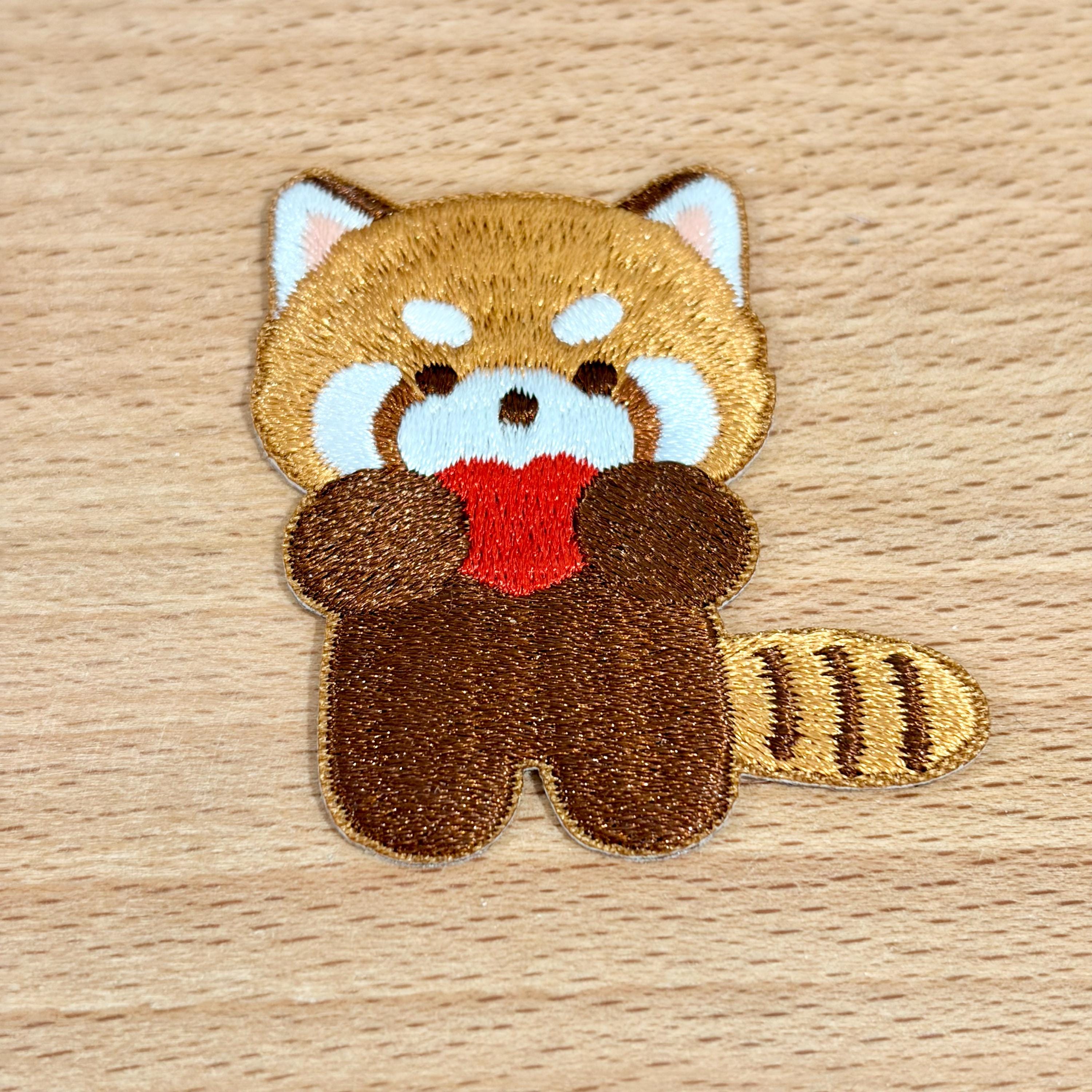 Red Panda Embroidered Patches: Self Adhesive Animal Decor Kawaii Animal ...