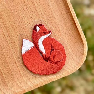Rotfuchs Aufnäher | Aufnäher Waldtier selbstklebend | DIY Scrapbooking, Jacke, Notebook, Nähen-freundlich