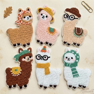Alpaca Self-Adhesive Embroidery Patch: DIY Decoration