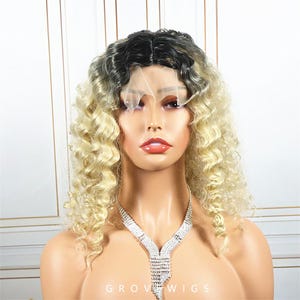 Brown wig Ombre Medium-Length Curly Synthetic Hair Wig Cosplay Wigs