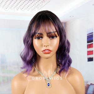 Purple wig,  Curly  Wigs Synthetic Wigs with Women&#39;s Wigs for Daily , Cosplay Wigs