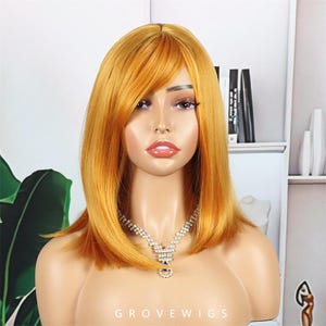 Parrucca marrone gialla, parrucca cosplay di Jujutsu Kaisen, parrucca sintetica di Nobara Kugisaki e Yuji Itadori, acconciature fedeli agli anime con frangia