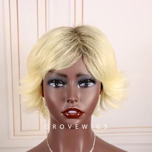 Blonde Wig Womens Short Curly Straight Wigs Natural Brown Blonde Bob Wavy Hair Wig Cosplay Wigs