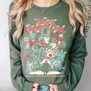 Retro 90s Muppet Christmas Carol T-Shirt | Kermit, Gonzo & Miss Piggy Xmas Tee | Mickey&#39;s Very Merry Christmas Party 2024