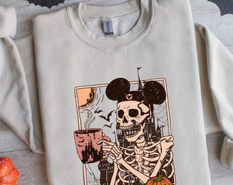 Mickey Skeleton Halloween Shirt, Disney Halloween Pumpkin Shirt, Trick or Treat Shirt, Spooky Season Shirt, Halloween Party Shirt