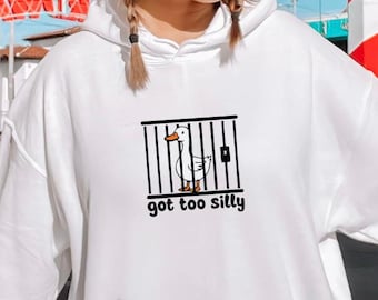 Fånig gås-tröja, blev för fånig skjorta, gås-t-shirt, fånig gås-tröja, rolig skjorta-present, fånig gås-present, rolig gås-outfit