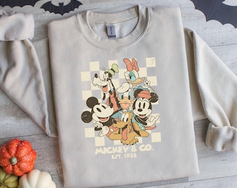 Vintage Mickey & Co 1928 Comfort Colors Shirt, Mickey And Friends Shirt, Vintage Disneyland Shirt, Disneyworld Shirts, Disney Family Shirts