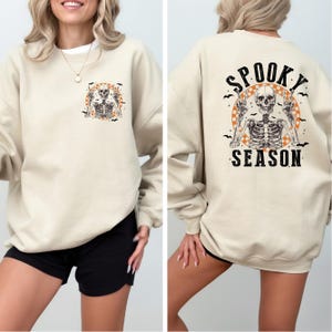 Spooky Season Hoodie, Retro Halloween Hoodie, Spooky Skeleton Hoodie, Spooky Halloween Hoodie, Spooky Fall Hoodie, Halloween Gift for Woman