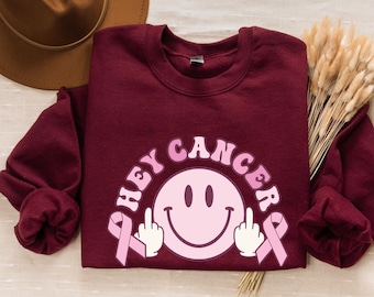 Sudadera Hey Cancer, camiseta de guerrero contra el cáncer, regalo de luchador contra el cáncer, camiseta de gatito, camiseta del mes de concientización, camiseta de luchador contra el cáncer, sobreviviente de cáncer