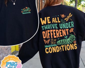 Nous nous épanouissons tous dans des conditions différentes (PNG), Sensibilisation à l'autisme (enseignant, PNG), Acceptation de l'autisme, Livre pour enfants (PNG), Remerciements aux enseignants (PNG)