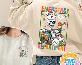 Emergency Department Bunny PNG Digital Download, Er Nurse Easter Day Instant Download, Easter Gift For Nurse, Emergency Room Nurse Digital