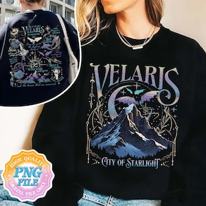Velaris City of Starlight PNG Digital Download, The Night Court PNG Download, Bookish Gift, Court Of Dreams, City Of Starlight Acotar Merch