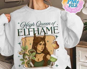 High Queen Of Elfhame PNG Digital Download, Jude Duarte, The Cruel Prince PNG Digital, Holly Black Inspired Apparel, Cardan Gift for Fans