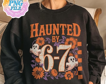 Meme hanté par 67 PNG, Six Seven 67 Meme PNG squelette, drôle de squelette Halloween Clipart, signe de la main Sendy rétro téléchargement numérique par sublimation