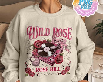 Wild Love Sublimation Design, Wild Rose Records PNG Digital Download, Elsie Silver Merch, Bookish Merch Designs, Romance Novel PNG