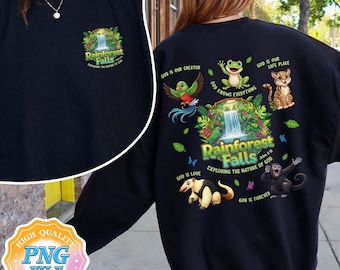 Rainforest Falls VBS 2026 PNG Digital Download, Jungle Theme Church Camp Instant Download
