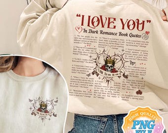 I Love You In Dark Romance Book Quotes PNG Digital Download, Book Lover Art Print, Lords By Shantel Tessier, The Ritual PNG Clipart