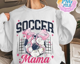 Download digitale personalizzato di Soccer Mama PNG, citazione Soccer Mama PNG, design di magliette Soccer Mama personalizzate, regali per Soccer Mama, clipart PNG per il giorno della partita