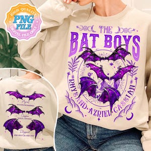 Bat Boys Wings Digital Download PNG, Acotar Bat Boys PNG Designs, Two sides Bat Boys Png, Crescent City PNG, Acotar Merch Cassian, Sjm Merch
