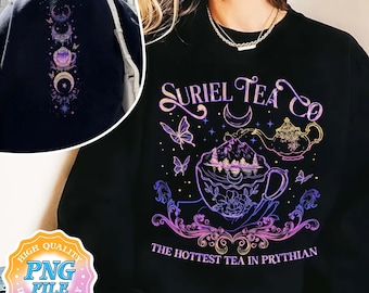 Suriel Tea Co Sublimation Design, Acotar Bookish Art Print, A Court Of Thorns And Roses PNG Design, Suriel Tea PNG, Sarah J Maas Download