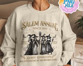 Salem Wiches PNG File, Halloween Quote Vintage, Halloween Witch Digital File, Salem Broom Co Png, Funny Witch Broom File