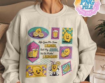 Jesus Lemonade PNG, Life Gave Me Lemons Sublimation Design, Child of God Digital Download, Christian Faith Clipart, Lemonade Shirt
