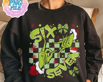 Funny Six Seven Christmas Png, Santa 67 Png, 67 Png, Six Seven Holiday Lights, Humor Xmas 67, 67 Christmas Png, Christmas Saying