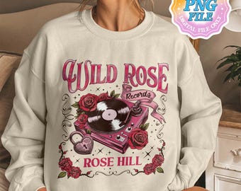 Wild Love Sublimation Design, Wild Rose Records PNG Digital Download, Elsie Silver Merch, Bookish Merch, Romance Novel, Wild Side PNG