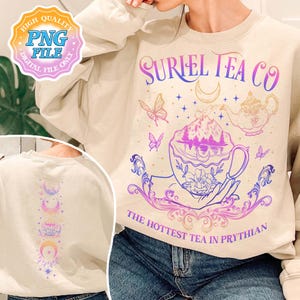 Suriel Tea Co Digital Download PNG, Acotar Bookish PNG Designs, A Court Of Thorns And Roses Png, Suriel Tea Png, SJM Png Sarah J Maas Merch