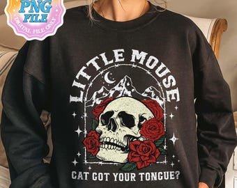 Little Mouse Cat Got Your Tongue PNG Digital Download, Haunting Adeline PNG Digital Download, Dark Romance Merch, Smut Reader Book Lover Png
