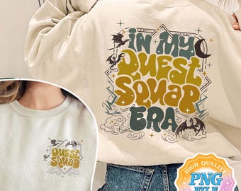 Descarga digital PNG de In My Quest Squad Era, diseño de sublimación de Ridoc Onyx Storm, productos de Fourth Wing, Dragon Rider PNG digital, Onyx Storm
