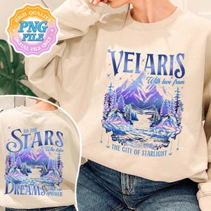 Velaris PNG Digital Download, Velaris City Of Starlight Instant Download, The Night Court Png Design, SJM sweater, ACOTAR Quote Png