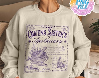 Owens Sister Apothecary PNG Digital Download, Midnight Margaritas Witch PNG, Salt Rosemary Lavender Love Instant Download