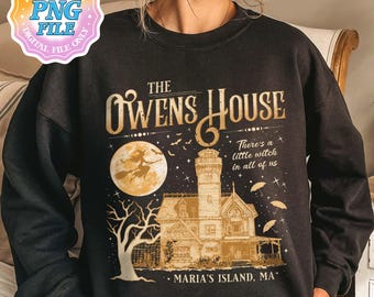 Owens House PNG Digital Download, Gifts for Halloween, Salem Witch Instant Download, Gothic Clothing, Haunted House Digital Download