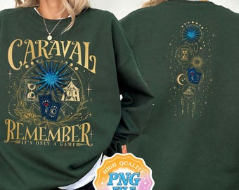 Caraval PNG digitaler Download, erinnern, es ist nur ein Spiel PNG Design, legendären Booktok Instant Download, Stephanie Garber, Romantasy Designs