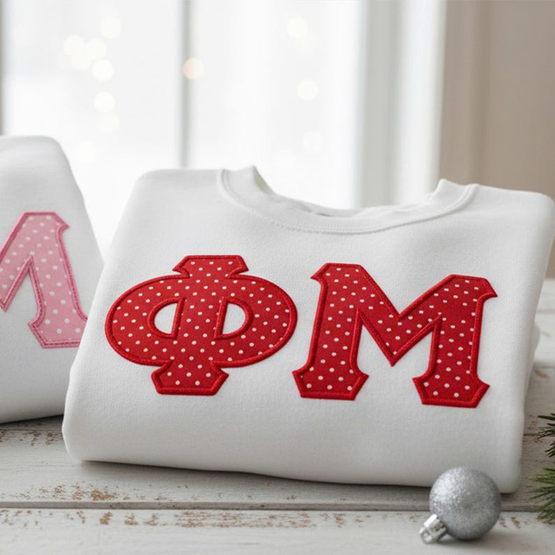Custom Sorority Appliqué Embroidered Sweatshirt – Greek Letters ...