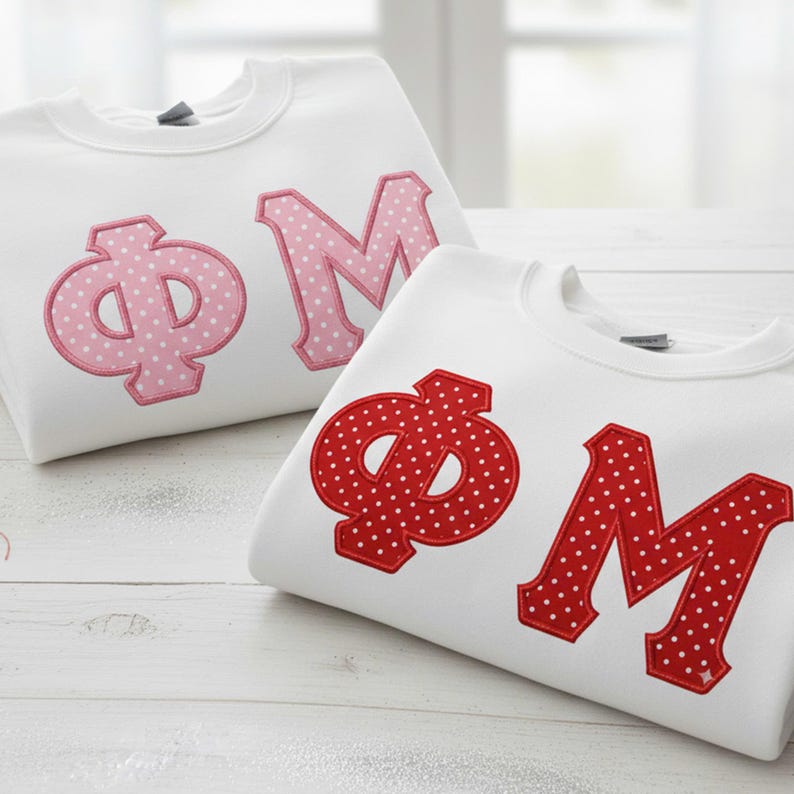 Custom Sorority Appliqué Embroidered Sweatshirt – Greek Letters ...