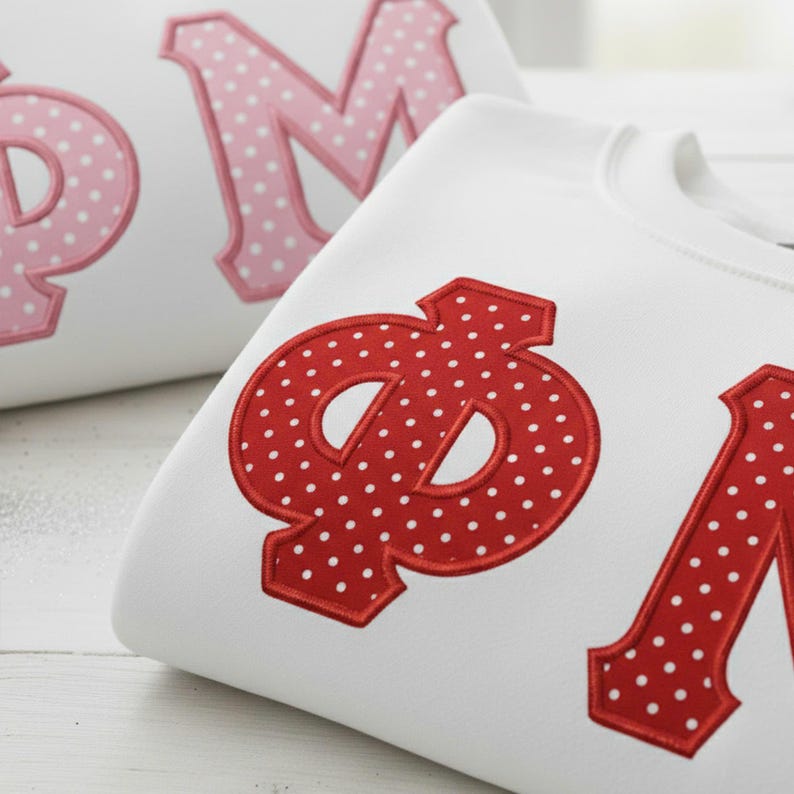 Custom Sorority Appliqué Embroidered Sweatshirt – Greek Letters ...