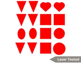 Cadres pour pétoncles | Fichier SVG Frames ondulés prêt pour le laser