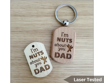 Father's Day Keyring SVG: Laser Cut Dad Gift (Digital File)