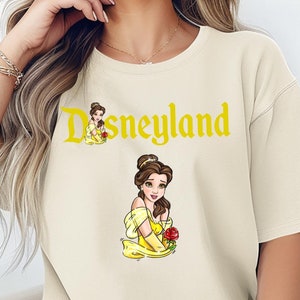Disneyland Beauty and The Beast Belle Disney Princess Characters Tshirt, Disney Princess Matching Shirt, Disneyland Trip Shirt, Belle Tshirt
