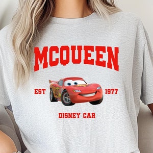 Cars Lightning McQueen, Disney McQueen Character, McQueen Tshirt, McQueen Tee, McQueen Disney Trip Shirt, Disneyland Trip Shirt, McQueenGift